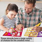 30 Pieces Drawing Stencils Set for Kids, Plastic Drawing Painting Stencil - Image 6