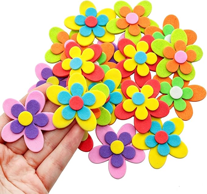 60PCS Double Layer EVA Foam 3D Flower Wall Stickers Self Adhesive Petal Foam - Image 5