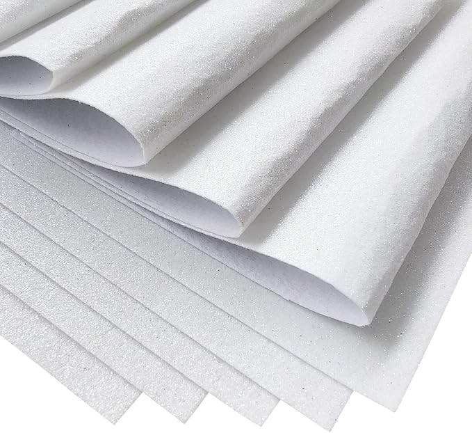 Jtnohx Glitter Felt Fabric, 8 x12 inches Felt Square Glitter - Image 4
