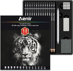 Aenir Sketch Pencils for Drawing, Drawing Pencils Set of 18, 10B–4H Graphite by Aenir