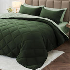 MUXHOMO 7 Pieces Oversized Queen Comforter Set, Reversible Bed in a Bag by MUXHOMO