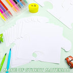 Glenmal 200 Pcs Large Blank Puzzle Pieces Oversize Blank Papers Puzzle Pieces - Image 7
