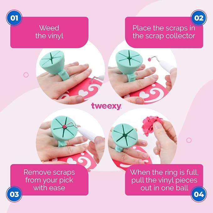 tweexy Craft Vinyl Weeding Scrap Collector Ring | Weeding Tools - Image 5
