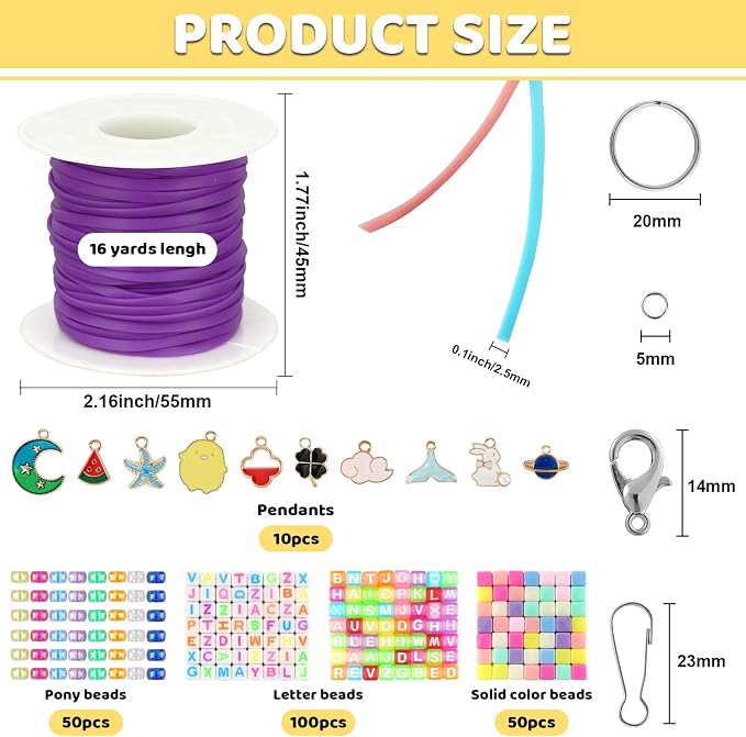 KAMJUNTAR Macaron Matte Lanyard String, 15 Rolls Gimp Boondoggle String Plastic - Image 6