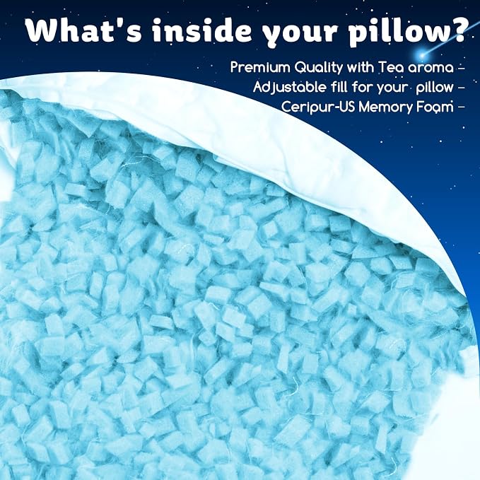 Cooling Side Sleeper Pillow for Neck and Shoulder Pain, Luxury Shredded Memory - Image 7