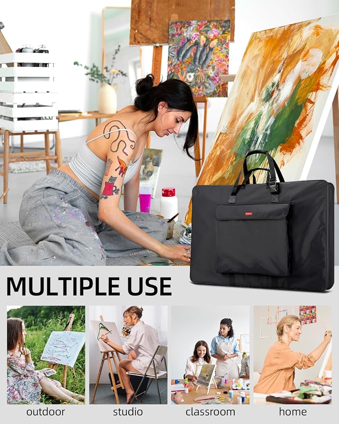 Nicpro Art Portfolio Bag 36 x 48 Inches Waterproof Nylon Artist Carrying Bag - Image 6