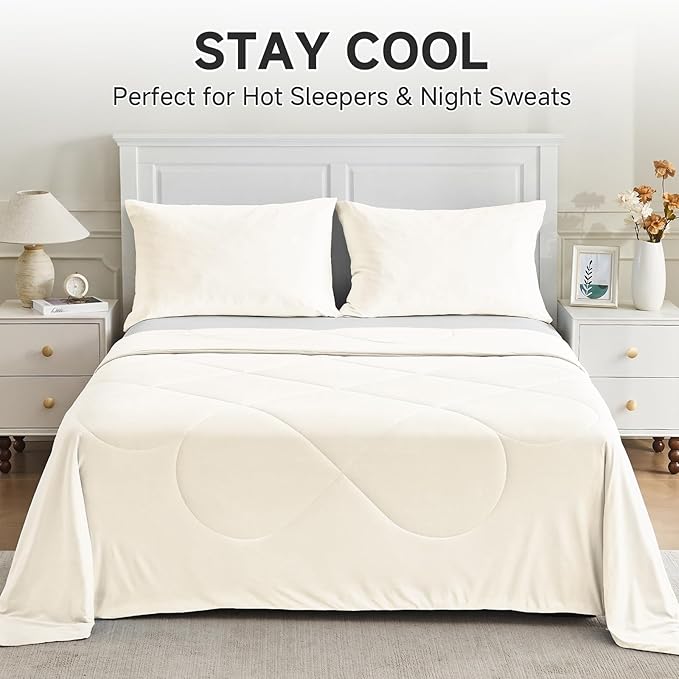 HOMFINE Cooling Comforter King Size, Japanese Double-Sided Cold Tech Fabric - Image 5