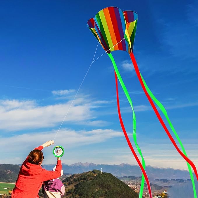 HENGDA KITE for Kids&Adults Rainbow Parafoil Kite - Image 5