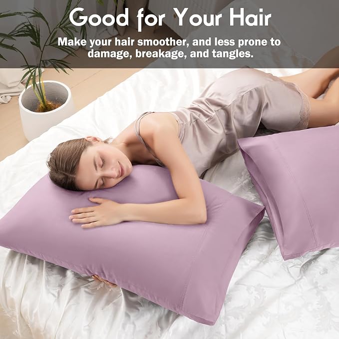 Pillowcases King Size 2 Pack, Cooling Viscose from Bamboo Pillow Cases - Image 5