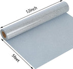 guangyintong Heat Transfer Vinyl Glitter Silver HTV Rolls, Glitter HTV Vinyl - Image 2