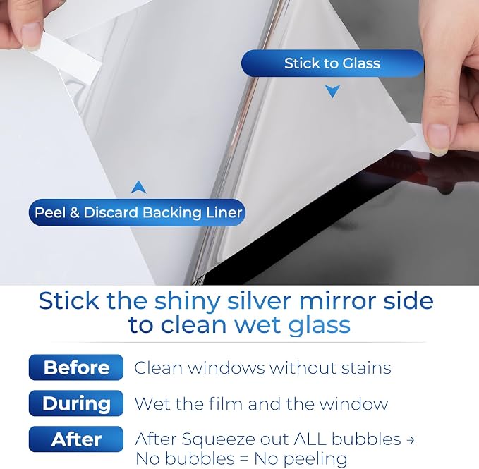 Coavas Window Privacy Film Daytime See Out Not in, 83% UV Blocking Heat Control - Image 8