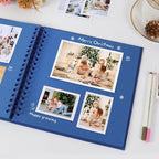 RECUTMS 12x12 Inch Scrapbook 60 Pages Kraft Paper DIY Journal Album Blue | - Image 2