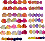 Esweny 12 Flower Stained Glass Mosaic Tiles - Image 6