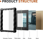 8X8 Wavy Picture Frame With Mat - Image 4