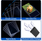 32 Count Card Sleeves Hard Plastic, Sooez 35PT Card Holder, Rigid Card Case - Image 5