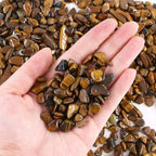 WAYBER Decorative Rocks, 2 Lbs/920g Tiger's Eye Stones Irregular Gem Pebbles - Image 6