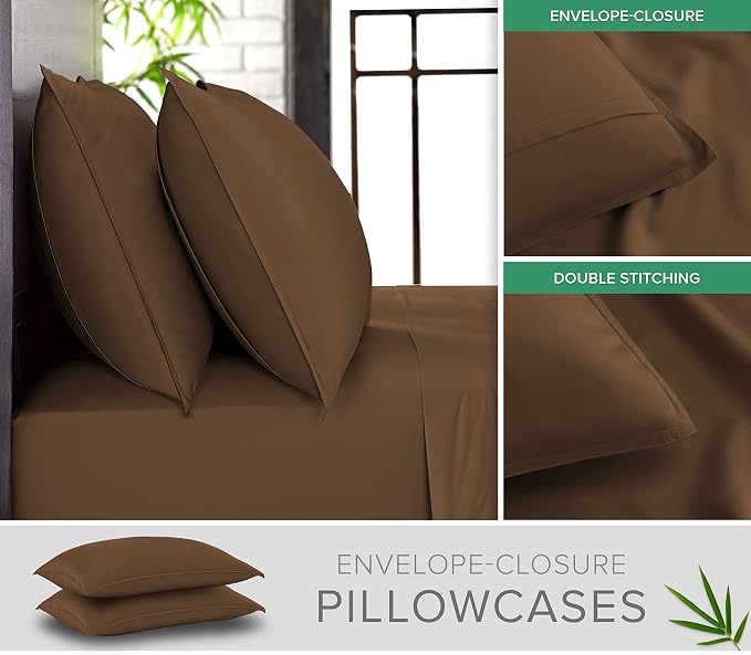 Pure Bamboo Twin Sheets, Genuine 100% Organic Viscose Derived from Bamboo Bed - Image 3