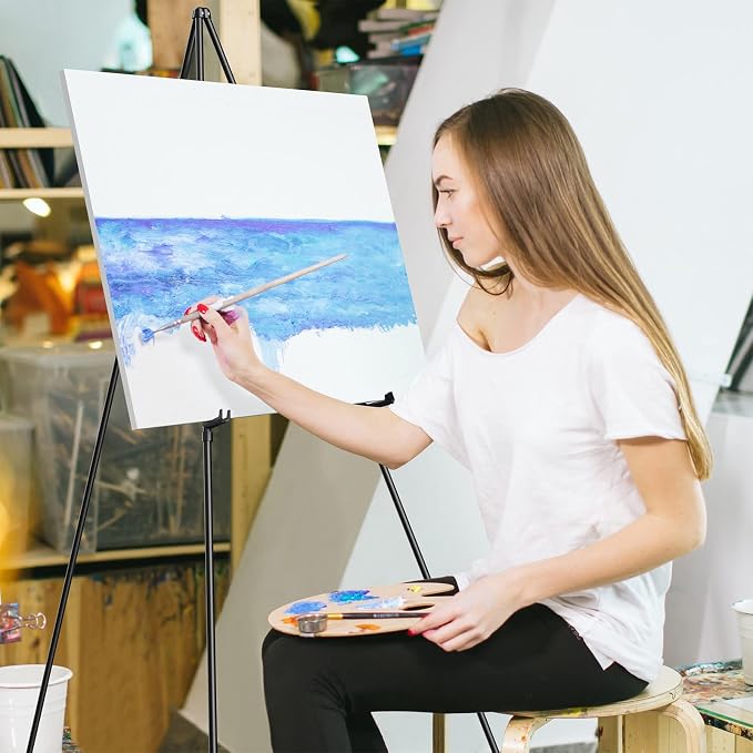 Easel Stand for Display, Aredy 63" Portable Painting Easel, Lightweight Metal - Image 2