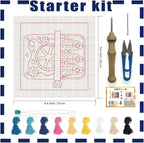 INFUNLY Fish Punch Needle Embroidery Kit 9.4 Inch Sardine Punch Needle Kit - Image 2