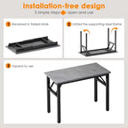 Need Small Folding Computer Desk, 31.5 Inch Writing Table, Sturdy Foldable Desk - Image 5