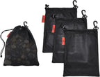 Mesh Foraging Bags with Clip, 4 Pack Drawstring & Toggle Closure Foraging Pouch by CoverGeny