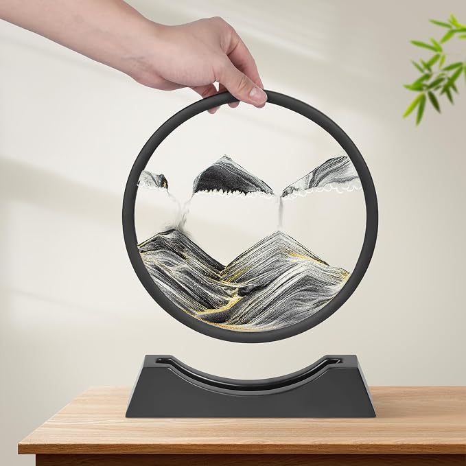 Wai Danie Moving Sand Art Picture 3D Hourglass Deep Sea Sandscape Liquid Motion - Image 3