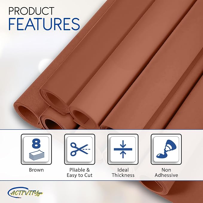 Brown EVA Foam Sheets, 6 x 9 Inch, 2mm Thick – Foam Paper - Image 4