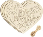 Large Size 12" Wooden Heart Ornaments to Paint, Valentine's Day DIY Blank by Sophena