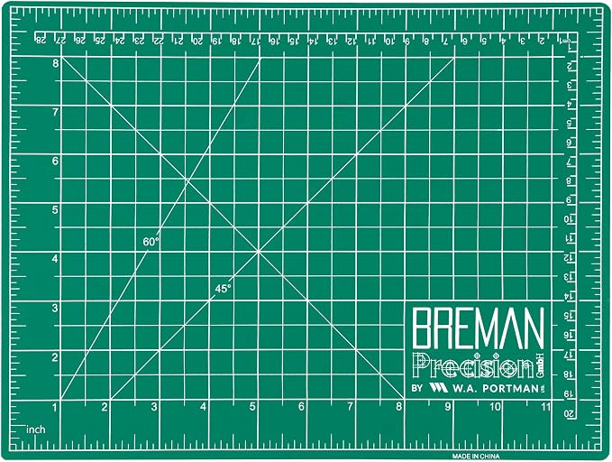 Breman Precision 9x12 Inch Self Healing Cutting Mat – 2-Sided 5-Ply PVC by WAPortman