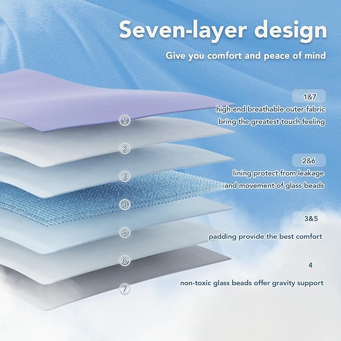 Topcee Weighted Blanket Soft Cooling Heavy Blanket Sleeping, Apply to 190-210 - Image 6