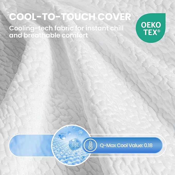 BedStory Cooling Mattress Topper Full Size, 3 Inch Gel Infused Memory Foam - Image 3