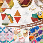 BENECREAT 16 Pcs Triangle Quilting Template, Acrylic Quilting Templates Rulers - Image 5