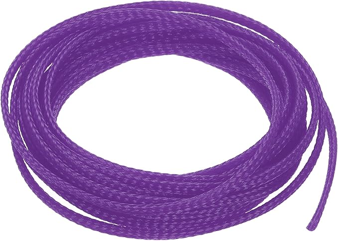 uxcell PET Expandable Sleeving 10ft 1/8" Purple Cable Management Sleeve Cord by uxcell