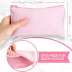 Reginary 80 Pack Canvas Zipper Makeup Bags Bulk Pencil Pouches Blank DIY Craft - Image 2