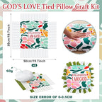 Chunful 6 Sets Christian Tied Pillow Craft Kit Religious Bible Be Still and - Image 2