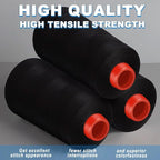 Black Sewing Thread, Serger Thread Cones 4 Pack, 40S/2-24000 Yards Black All - Image 3