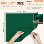 Hunter Green Felt Fabric Sheets 18" x 18" 1.6mm Soft Craft Felt | Soft Precut - Image 2
