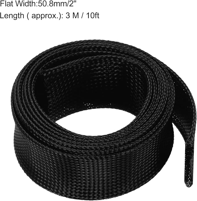 uxcell Expandable Sleeving, 2-inch 10ft Cable Sleeve - Image 3