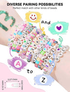 ARTDOT 1400 PCS Letter Beads for Jewelry Making Kit, 28 Styles Alphabet Beads - Image 4