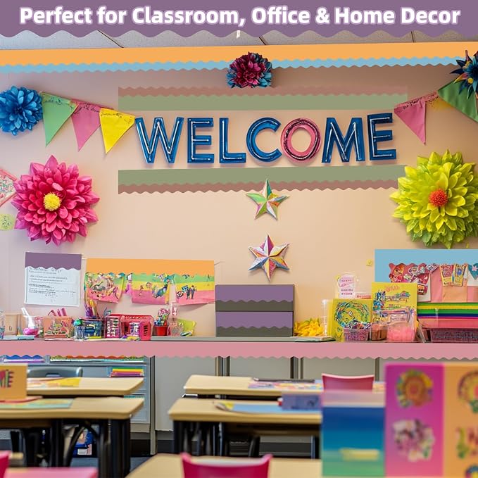 6 Rolls 196.8 Ft Boho Bulletin Board Borders - Image 2