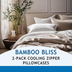 Pillow Cases - 100% Viscose Derived from Bamboo - Cooling Pillowcase - King Size - Image 4