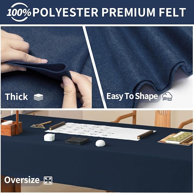 Navy Fabric Sheet 72" X 36", 1.4mm Thick Large Soft Durable Flexible Craft Felt - Image 5