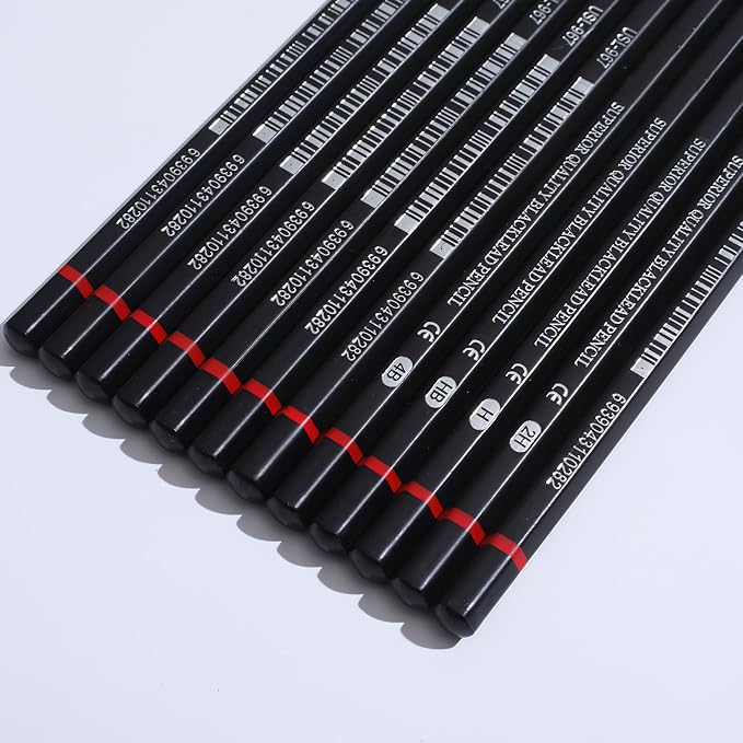 YYMIYU 12pcs Sketch Pencil Set 8B, Artist Pencils - Image 5