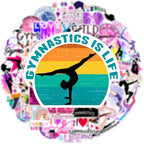 50 Pcs Gymnastics Stickers for Girls, Cute Gymnast Sport Vinyl Decals, - Image 4