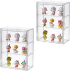 3 Tiers Clear Acrylic Display Case, Plastic Storage Bins by beehomay