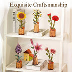Rowood Wooden Flower Kit, DIY Artifical Flower Building Set Craft Kit - Image 3