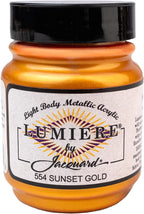 Jacquard Lumiere 2.25oz Fabric Paint Sunset Gold by Jacquard