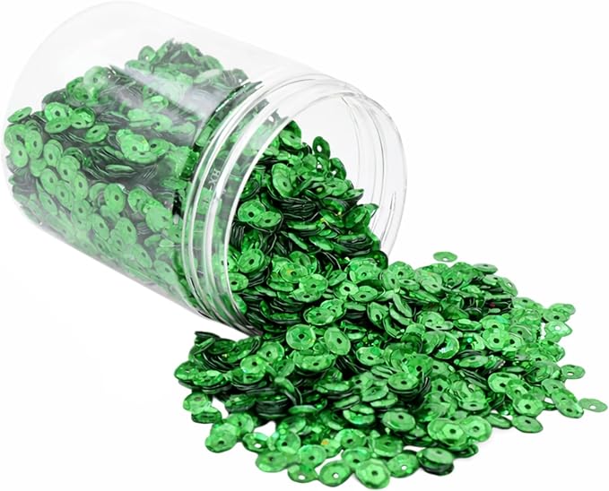 Mandala Crafts 20000 Holographic Green Sequins by MandalaCrafts