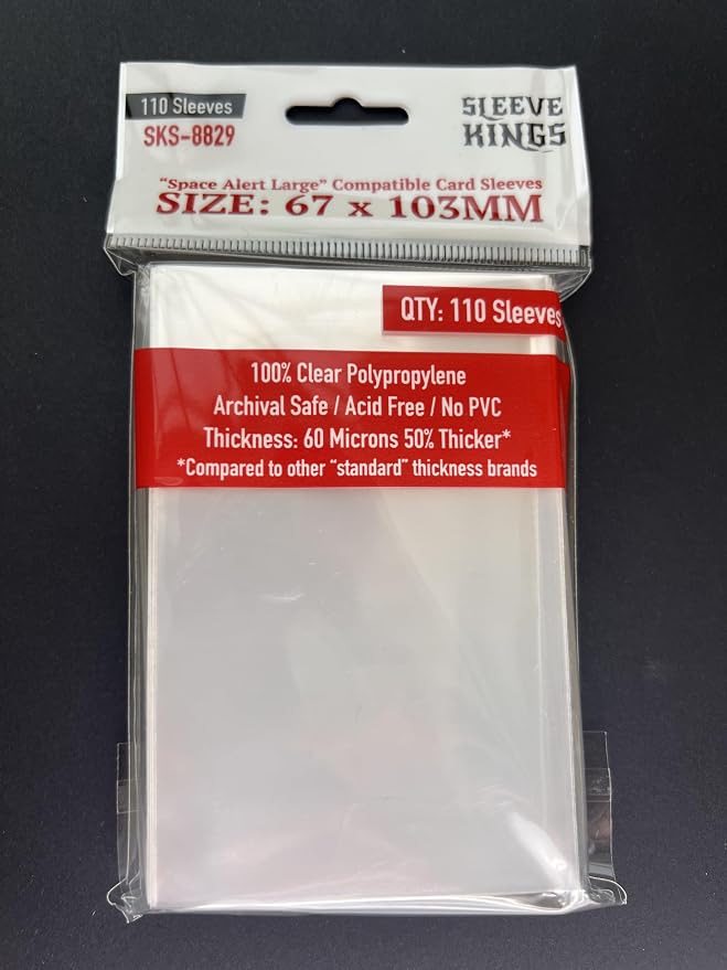 Sleeve Kings Space Alert Large Compatible Sleeves 67 X 103 mm - Image 2