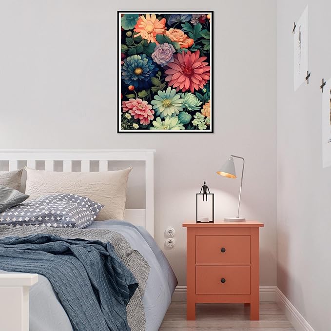 Ausanrl Square Diamond Painting-Flowers Square Drill Diamond Painting, Square - Image 3